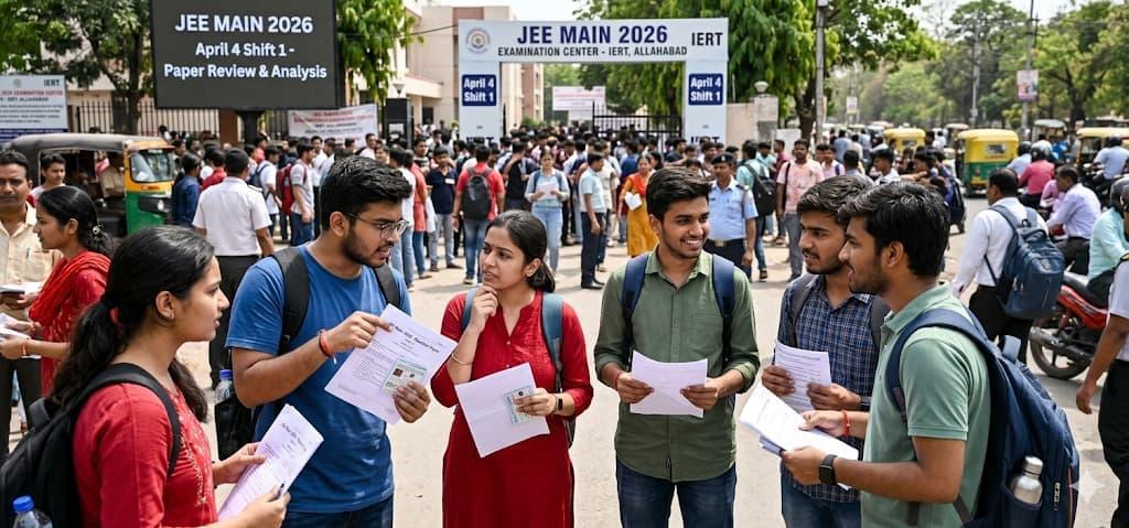 Government exam aspirants outside an MPESB examination centre